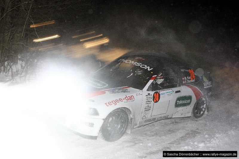 Underlaget var en blanding af is og sne ved årets Wikinger Rallye
(Foto: Sascha Dörrenbächer, rallye-magazin.de)